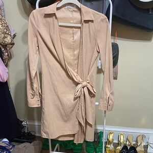 Toby Heart Ginger Tan Wrap Dress Size Small
